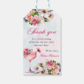 Bloemenbrunch en bubbelig Vrijgezellenfeest Cadeaulabel (Achterkant)