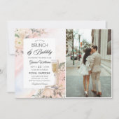 Bloemenbrunch en bubbelig Vrijgezellenfeest foto Kaart (Voorkant)