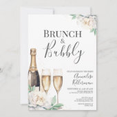 Bloemenbrunch en bubbelig Vrijgezellenfeest Kaart (Voorkant)