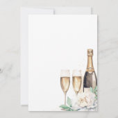 Bloemenbrunch en bubbelig Vrijgezellenfeest Kaart (Achterkant)