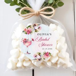 Bloemenbrunch en bubbelig Vrijgezellenfeest Ronde Sticker