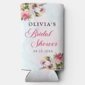 Bloemenbrunch en bubbelig Vrijgezellenfeest Seltzer Blikjeskoeler (Achterkant)