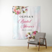 Bloemenbrunch en bubbelig Vrijgezellenfeest Wandkleed (In situ)