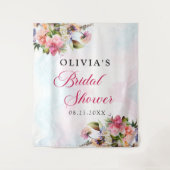 Bloemenbrunch en bubbelig Vrijgezellenfeest Wandkleed (Voorkant)