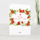 Bloemencadeau valentijnskaart kaart (Achterkant)