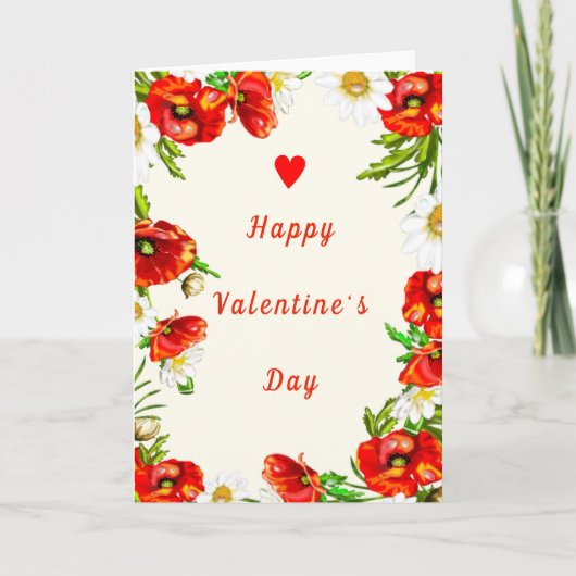 Bloemencadeau valentijnskaart kaart (Voorkant)