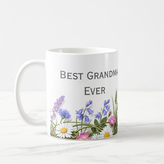   bloemencadeau voor beste oma koffiemok (Links)