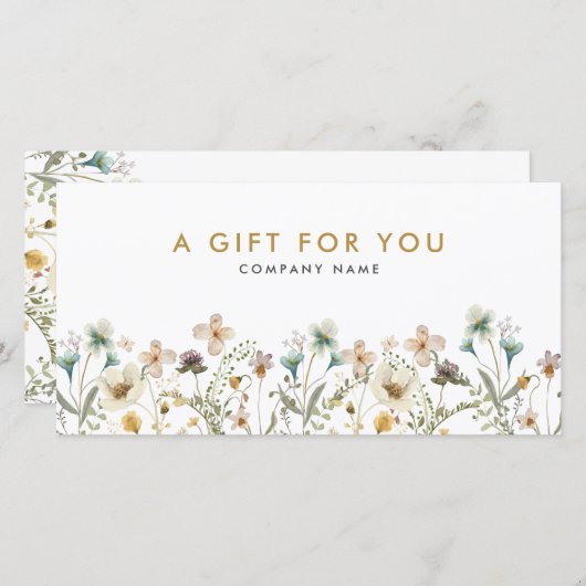 Bloemencadeaubon (Voorkant / Achterkant)