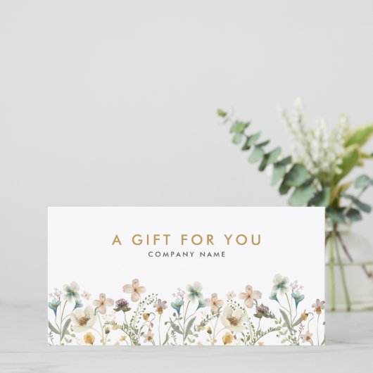 Bloemencadeaubon (Staand voorkant)