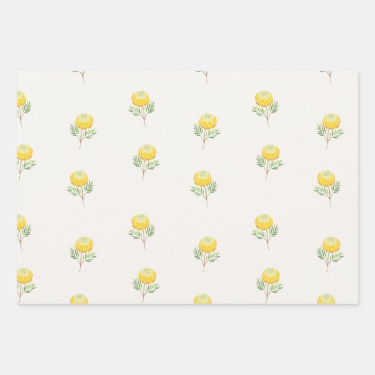 bloemencadeauwrap set inpakpapier vel (Voorkant)