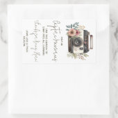  bloemencamera wegwerp camera richtingen rechthoekige sticker (Tas)