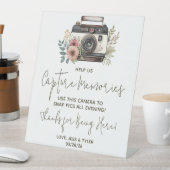 bloemencamera wegwerp camera richtingen reclamebord met voetstuk (Insitu)