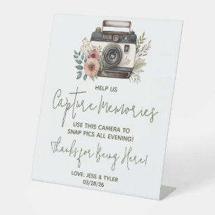  bloemencamera wegwerp camera richtingen reclamebord met voetstuk