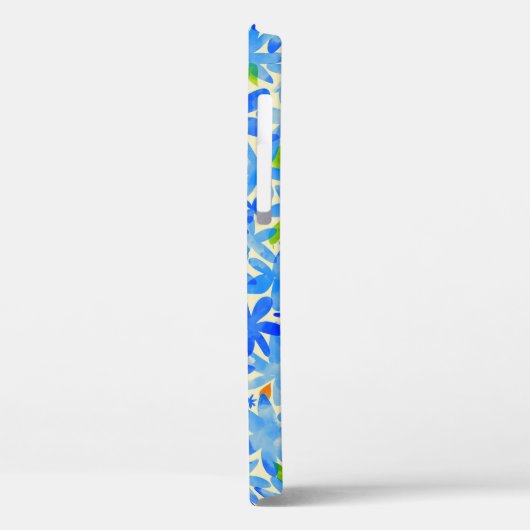 Bloemencascade: Blauwe bloemen naadloos patroon Case-Mate iPhone Case (Achterkant / Links)