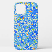 Bloemencascade: Blauwe bloemen naadloos patroon Case-Mate iPhone Case (Achterkant)