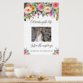 Bloemencélébratie van het levenswelkomstbord, foto poster (Keuken)