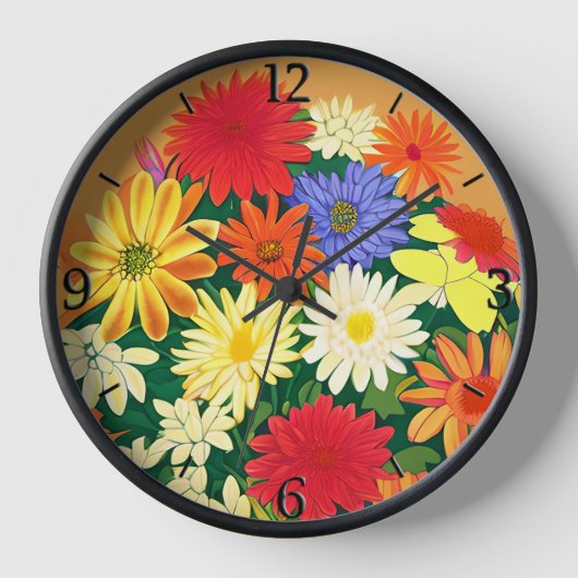 Bloemencirkel, gekleurde margrieten en asters (Voorkant)