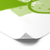 Bloemencirkel met Kanji voor Moed Poster (Hoek)