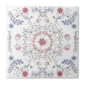  bloemencirkelmonogram tegeltje (Voorkant)