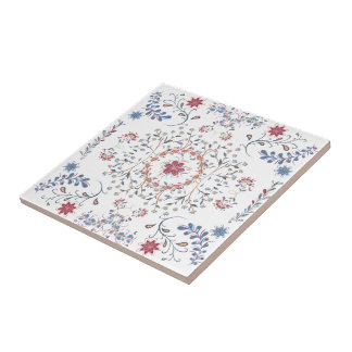 bloemencirkelmonogram tegeltje