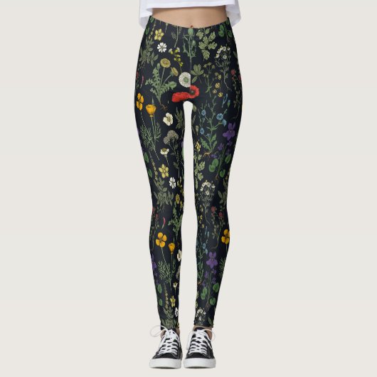 Bloemencollage Leggings (Voorkant)