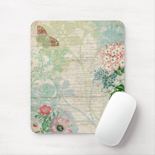 bloemencollage Mousepad Muismat (Met muis)