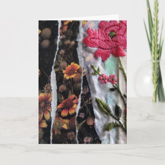 Bloemencollage, Verjaardag Kaart (Voorkant)