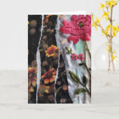 Bloemencollage, Verjaardag Kaart (Gele Bloem)