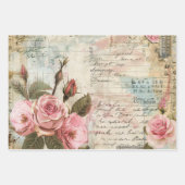  bloemencollagepatroon inpakpapier vel (Voorkant)