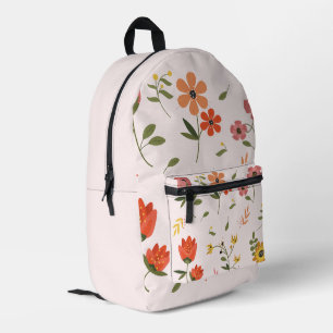 bloemencollectie bedrukte rugzak