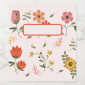 bloemencollectie wijn etiket (Enkel label)