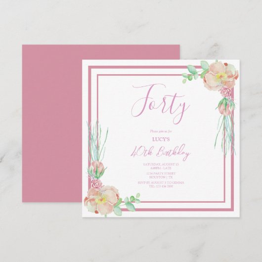 bloemencorner Verjaardag Kaart (Voorkant / Achterkant)