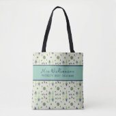  Bloemencrème Docent Canvas tas (Voorkant)