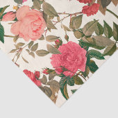 Bloemencrème Roze Rozentuin Tissuepapier (Detail)