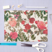 Bloemencrème Roze Rozentuin Tissuepapier (Craft)
