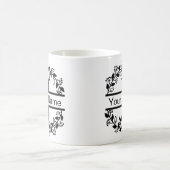 Bloemend Alphabet met Naam Eigen Monogram Koffiemok (Center)