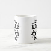 Bloemend Alphabet met Naam Eigen Monogram Koffiemok (Center)
