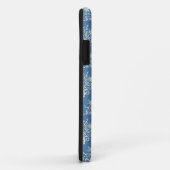 Bloemend Blauw-Wit Damast Case-Mate iPhone Case (Achterkant/rechts)