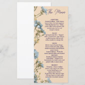 Bloemend bruiloftsmenu, Minimaal menu, Elegant Menu (Voorkant / Achterkant)