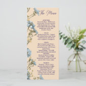 Bloemend bruiloftsmenu, Minimaal menu, Elegant Menu (Staand voorkant)