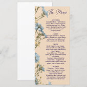 Bloemend bruiloftsmenu, Minimaal menu, Elegant  Menu (Voorkant / Achterkant)