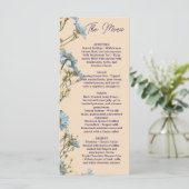 Bloemend bruiloftsmenu, Minimaal menu, Elegant  Menu (Staand voorkant)