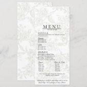 Bloemend Huwelijksmenu Menu (Voorkant / Achterkant)