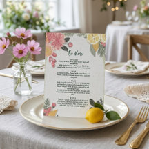Bloemend huwelijksmenu, Minimalistisch menu