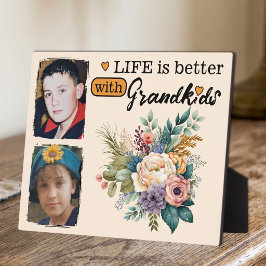 Bloemend leven is leuker 2 foto Kleinkinderen oran Fotoplaat