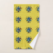 Bloemend mandala naadloos patroon bad handdoek (Handdoek)