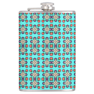 Bloemend Mandala Naadloos Patroon Heupfles