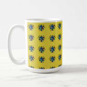 Bloemend mandala naadloos patroon koffiemok