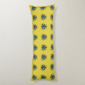 Bloemend mandala naadloos patroon lichaamskussen (Achterkant (Verticaal))