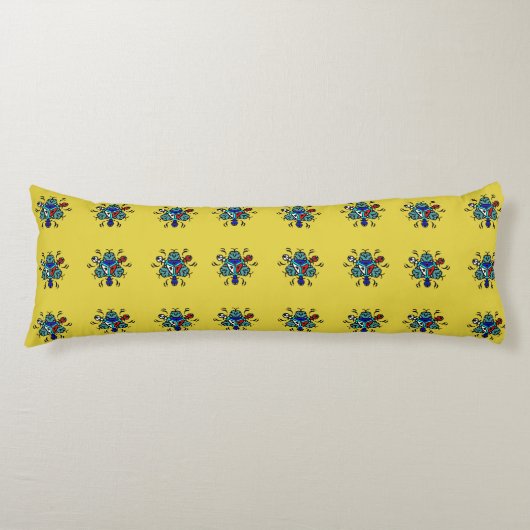 Bloemend mandala naadloos patroon lichaamskussen (Voorkant)